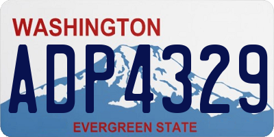 WA license plate ADP4329