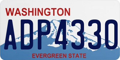 WA license plate ADP4330