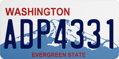 WA license plate ADP4331