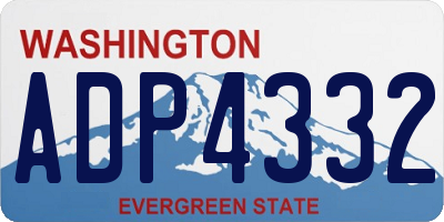 WA license plate ADP4332
