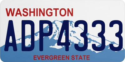 WA license plate ADP4333