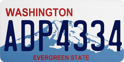 WA license plate ADP4334