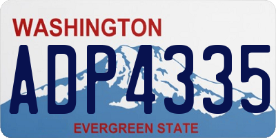 WA license plate ADP4335