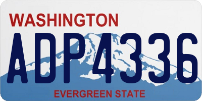 WA license plate ADP4336