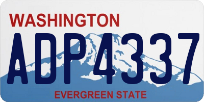 WA license plate ADP4337