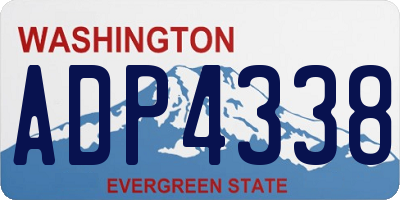 WA license plate ADP4338