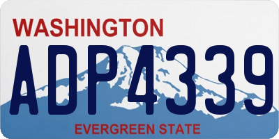 WA license plate ADP4339