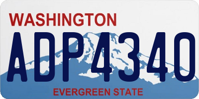 WA license plate ADP4340