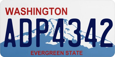 WA license plate ADP4342