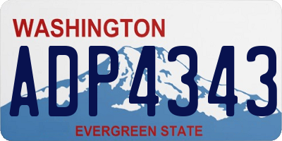 WA license plate ADP4343