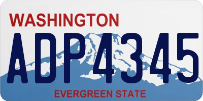 WA license plate ADP4345
