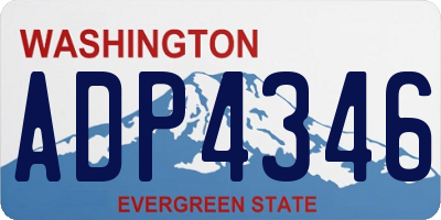 WA license plate ADP4346