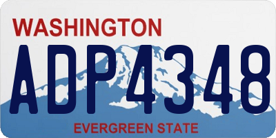 WA license plate ADP4348