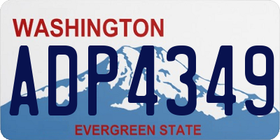 WA license plate ADP4349
