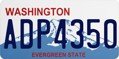 WA license plate ADP4350