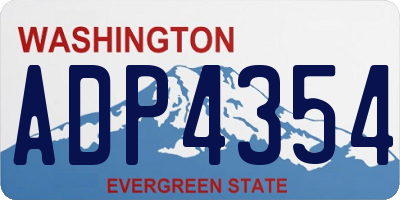 WA license plate ADP4354