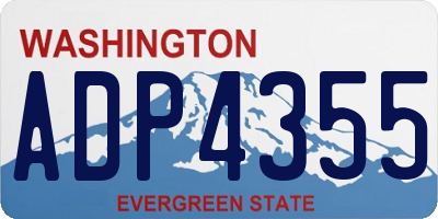 WA license plate ADP4355