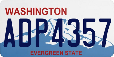 WA license plate ADP4357