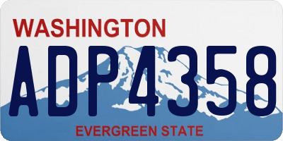 WA license plate ADP4358