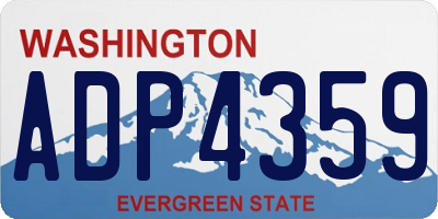 WA license plate ADP4359