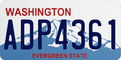 WA license plate ADP4361