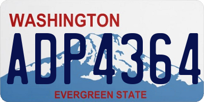 WA license plate ADP4364