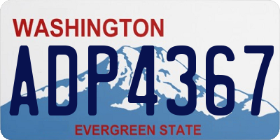 WA license plate ADP4367