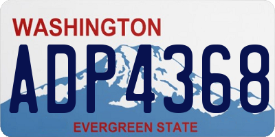 WA license plate ADP4368