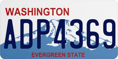 WA license plate ADP4369