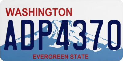 WA license plate ADP4370