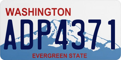 WA license plate ADP4371