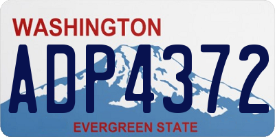 WA license plate ADP4372
