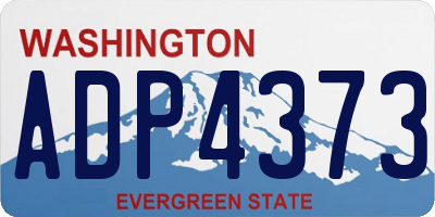 WA license plate ADP4373