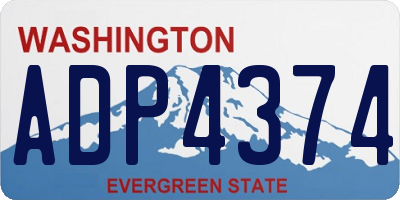 WA license plate ADP4374