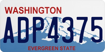 WA license plate ADP4375