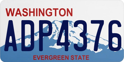 WA license plate ADP4376