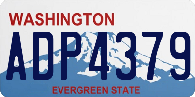 WA license plate ADP4379