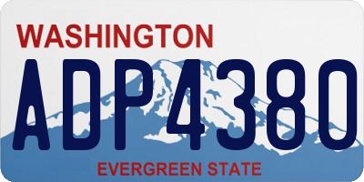 WA license plate ADP4380