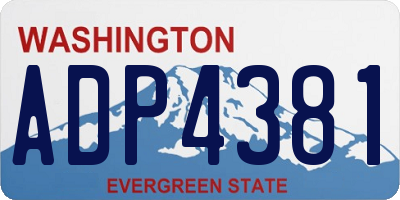 WA license plate ADP4381