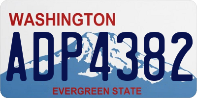 WA license plate ADP4382