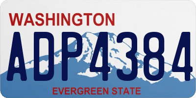 WA license plate ADP4384