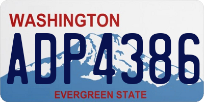 WA license plate ADP4386