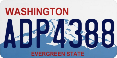 WA license plate ADP4388