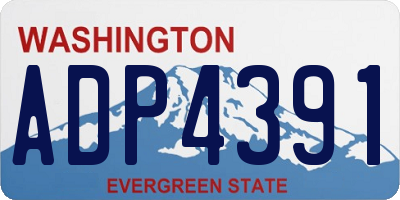 WA license plate ADP4391