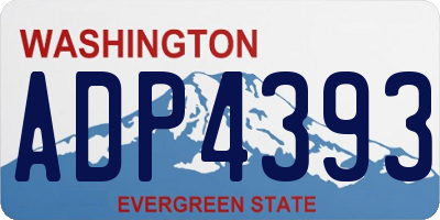 WA license plate ADP4393
