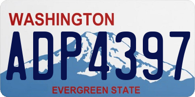 WA license plate ADP4397
