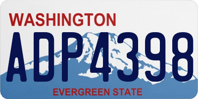 WA license plate ADP4398
