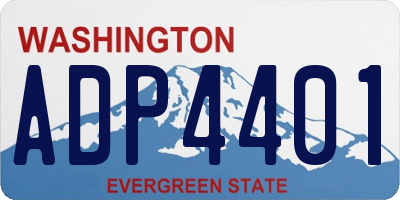 WA license plate ADP4401