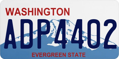 WA license plate ADP4402
