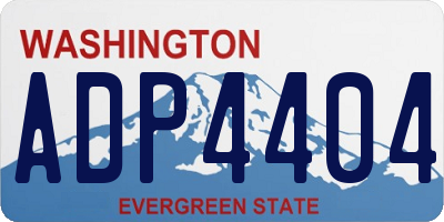 WA license plate ADP4404